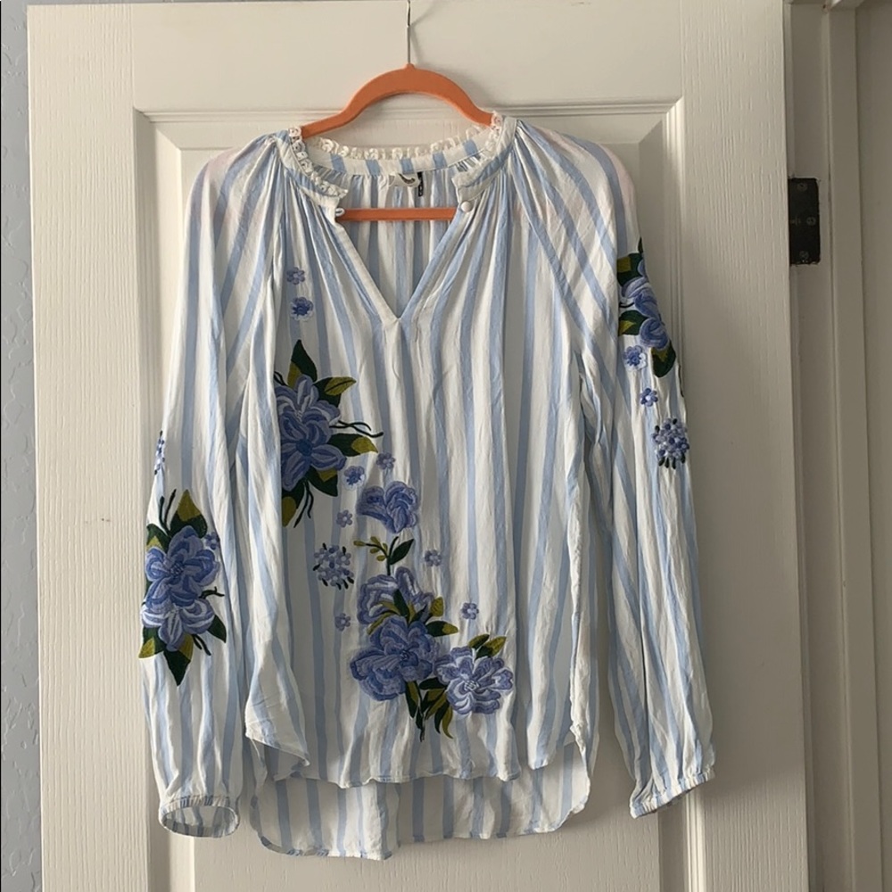Beautiful embroidered long sleeve blouse